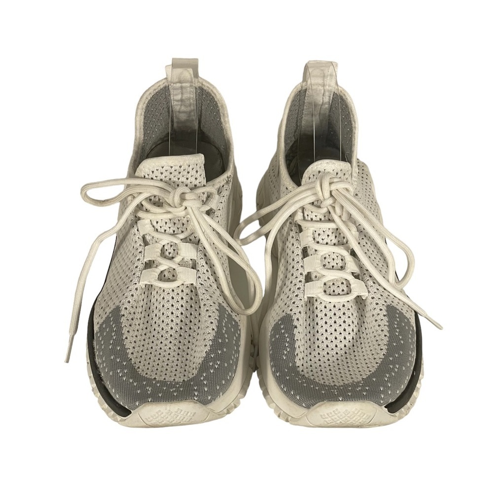 PONY Men’s PP1 Road Sz 9.5 White Gray Stretch Fabric Athletic Shoes Sneakers